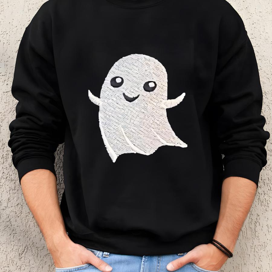 Cute Ghost Sweatshirt Quarter Zip For Women And Men Sweatshirt