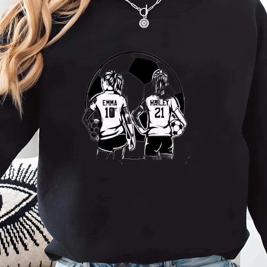 Personalized Soccer Mom T-shirt | Soccer Shirt | Soccer Mama Shirt | Soccer Mom | Soccer Mom Gift | Twins | Girls Sweatshirt