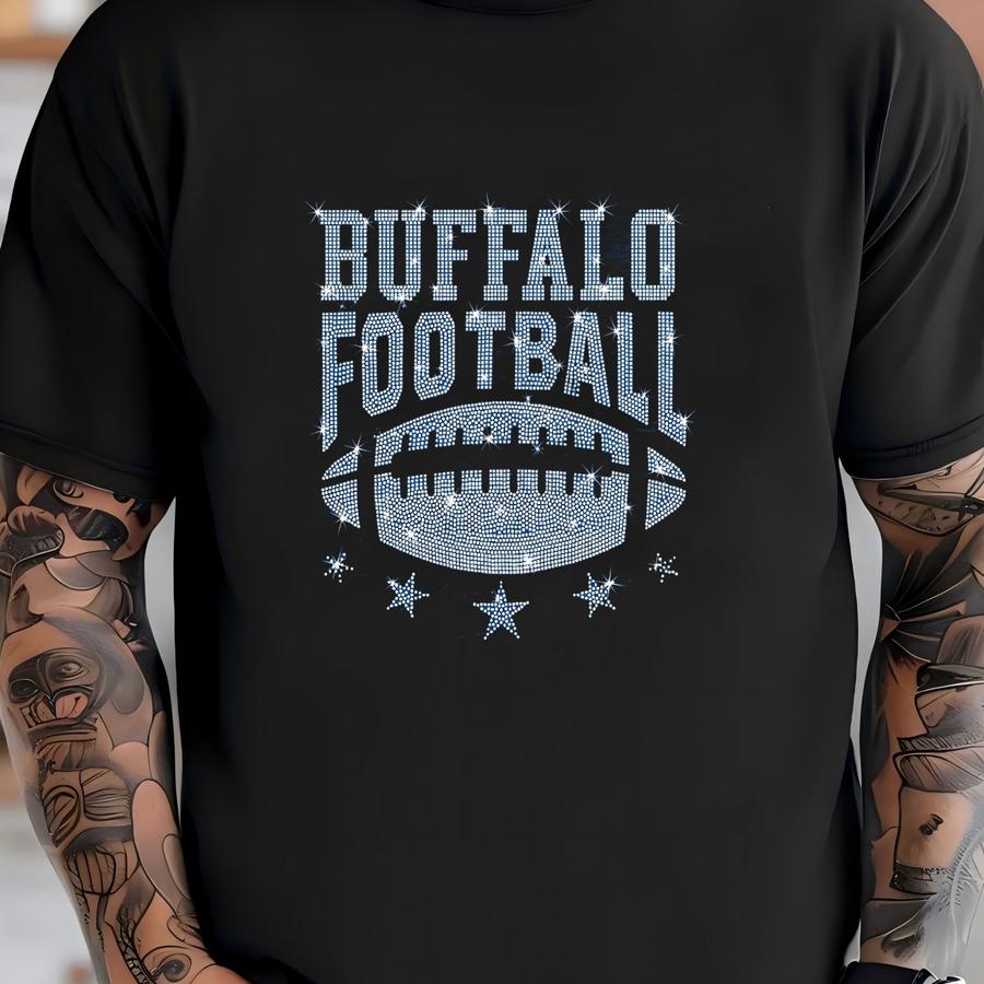 Buffalo Football Rhinestone Shirt: Game Day Tee T-shirt
