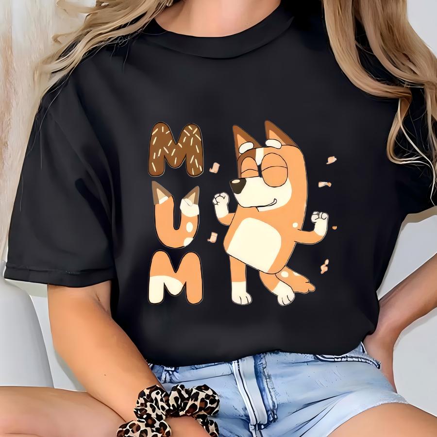 Funny Dancing Blue Dog Mum Dad Shirts: Matching Couple Hoodies T-shirt