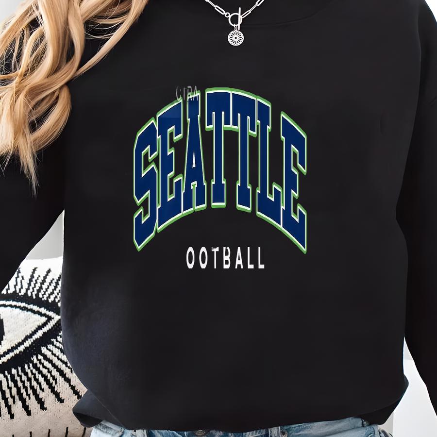 Seattle Football Vintage Sweatshirt T-shirt,seattle Seahawk Football Crewneck Sweatshirt, Seahawk Fan Gift, Retro Seattle Football Fda7 Sweatshirt