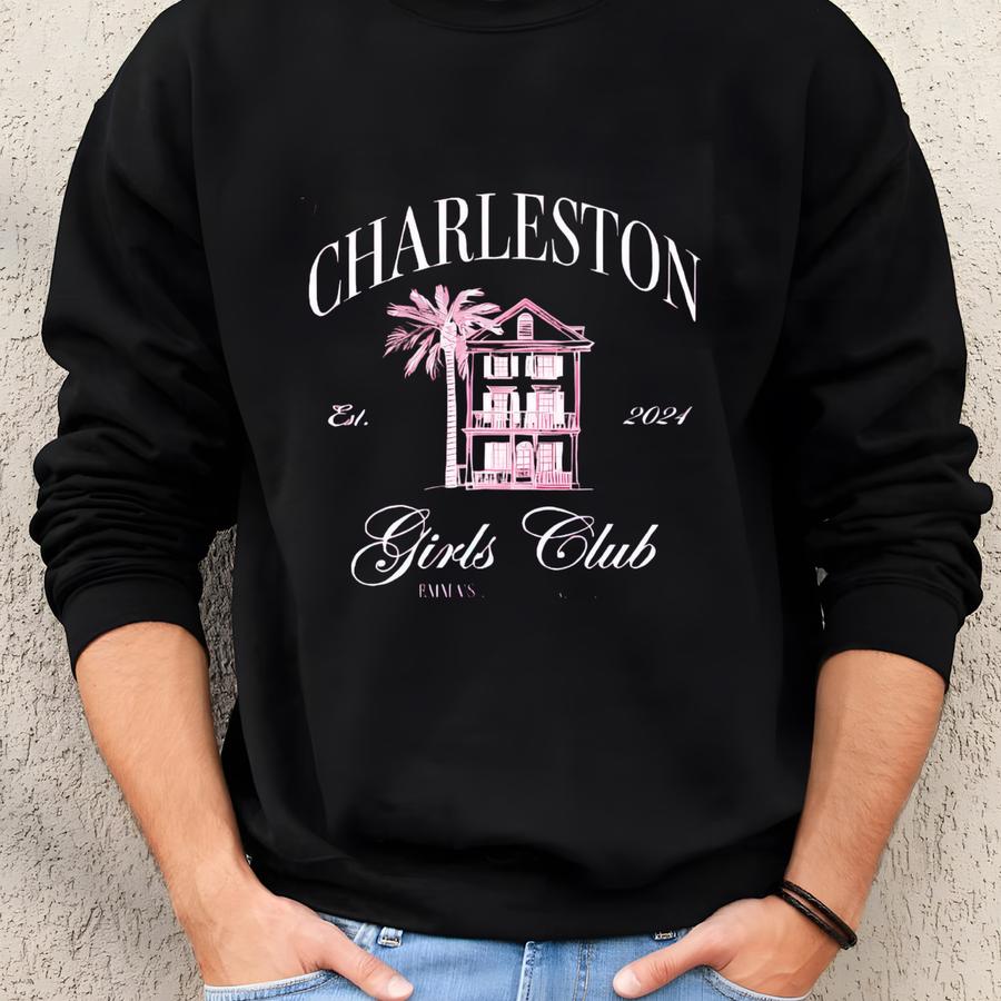 Charleston Bachelorette Tank Top Custom Charleston Girls Club Tanks Last Toast On The Shirts Beach Bachelorette Gifts  Sweatshirt