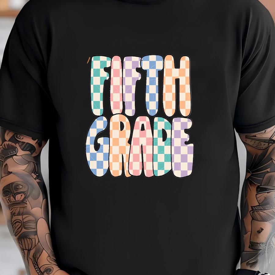 Retro Fifth Grade Png | Fifth Grade Shirt Png Fifth Grade First Day Of School Png Back To School 5th Grade Png Fifth Grade Teacher Shirt Png T-shirt