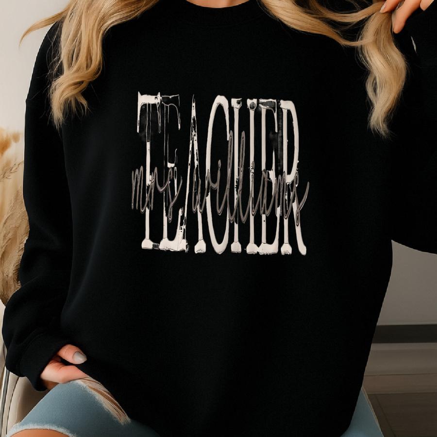 Custom Teacher Sweatshirt: Personalized Tutor Gift Sweatshirt Custom Teacher Sweatshirt: Personalized Tutor Gift Sweatshirt