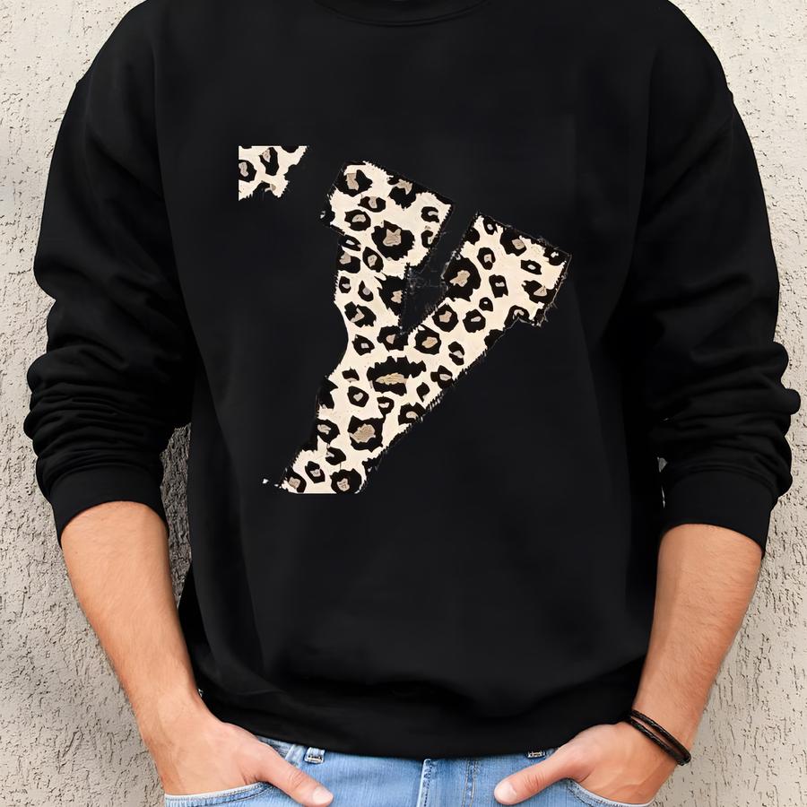 Ky Heart Applique Tee, Y, White Leopard, Ky, Kentucky, Ky Tee, Women's Gift, Girl Gift, Birthday Gift, Christmas Gift, Mother's Day Sweatshirt
