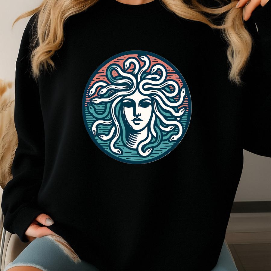 Greek Goddess Shirt. Medusa Shirt. Medusa Gift. Mythical Shirt. Greek Mythology Gift. Mythical Gift. Retro Style Shirt. Retro Shirt #fc976 Sweatshirt