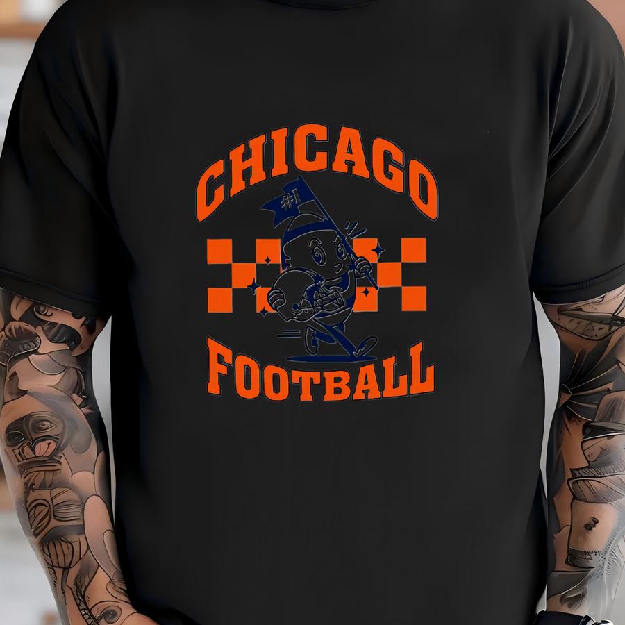 Chicago Football Cute Ball Mascot Vintage Comfort Color Tshirt, Go Chicago Football Team Shirt, Football Gameday Shirt, Sports Retro Tshirt T-shirt