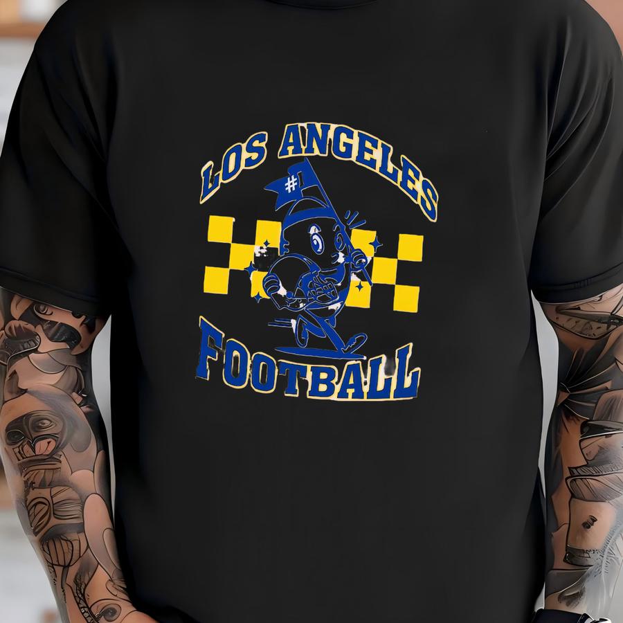 Los Angeles R Football Vintage Cute Ball Mascot Comfort Color Tshirt, Go Los Angeles Football Team Retro Shirt, Gameday Shirt, Sports Tee T-shirt