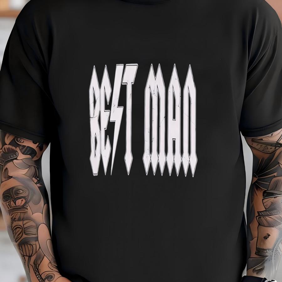 Distress Best Man Shirt, ®, Edgy Best Man Shirt, Rock Best Man, Emo Best Man, Cool Best Man, Groomsman Shirt, Bachelor Shirt T-shirt
