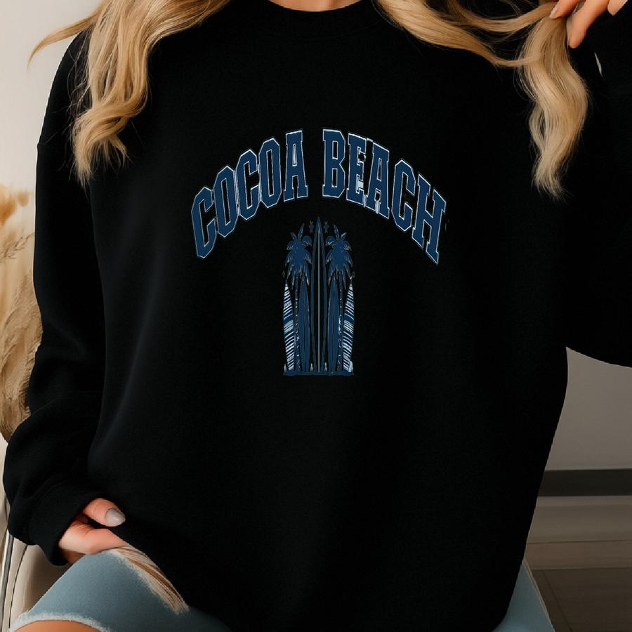 Cocoa Beach Florida, Surfboards Image Casual Unisex T-shirt Sweatshirt