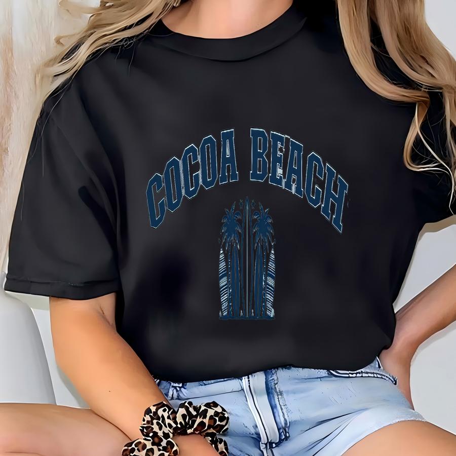 Cocoa Beach Florida, Surfboards Image Casual Unisex Hoodie T-shirt