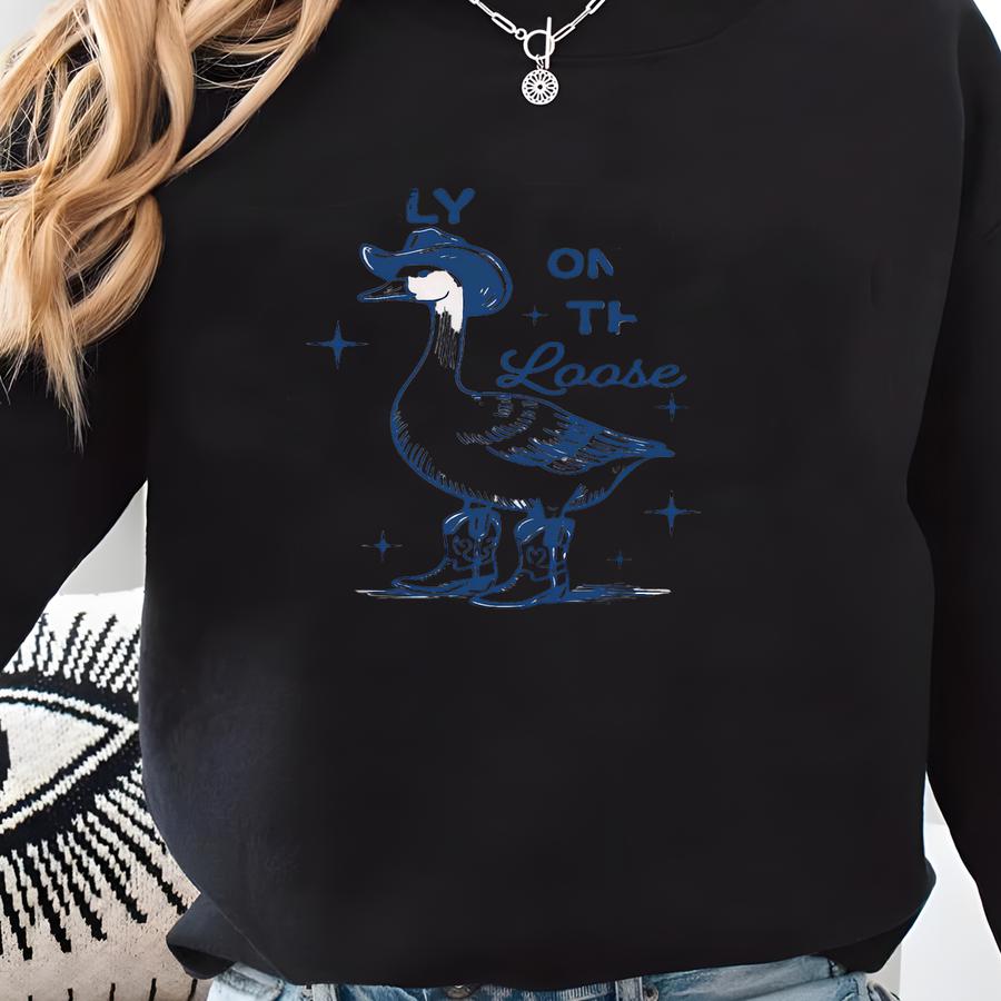 Retro Comfort Silly Goose Shirt, Silly Goose On The Loose, Funny Cowgirl Shirt, Funny Western Tee, Funny Graphic Tee, 90s Aesthetic Shirt Sweatshirt