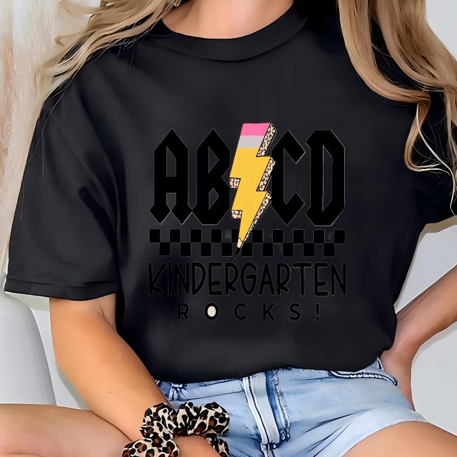 Abcd Kindergarten Rocks Shirt: Teacher Back To School Tee T-shirt