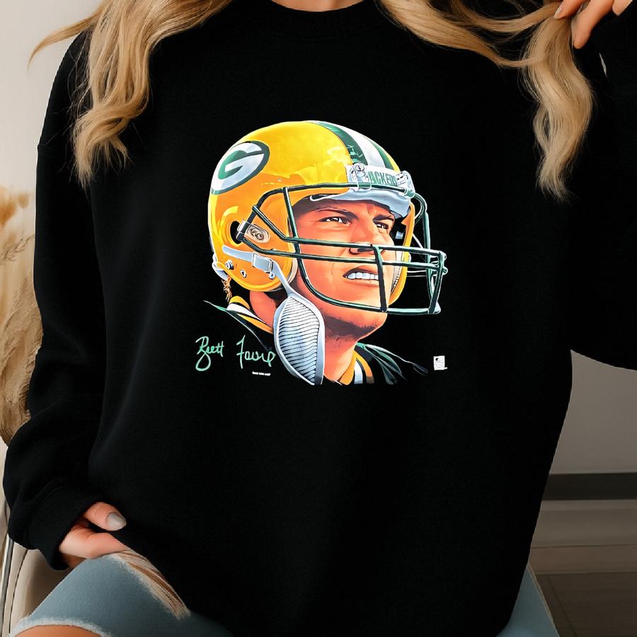 Vintage Green Bay Brett Favre T Shirt Tee Made Usa Size Large L Football Pack Cheese Head 1990s 90s Sweatshirt