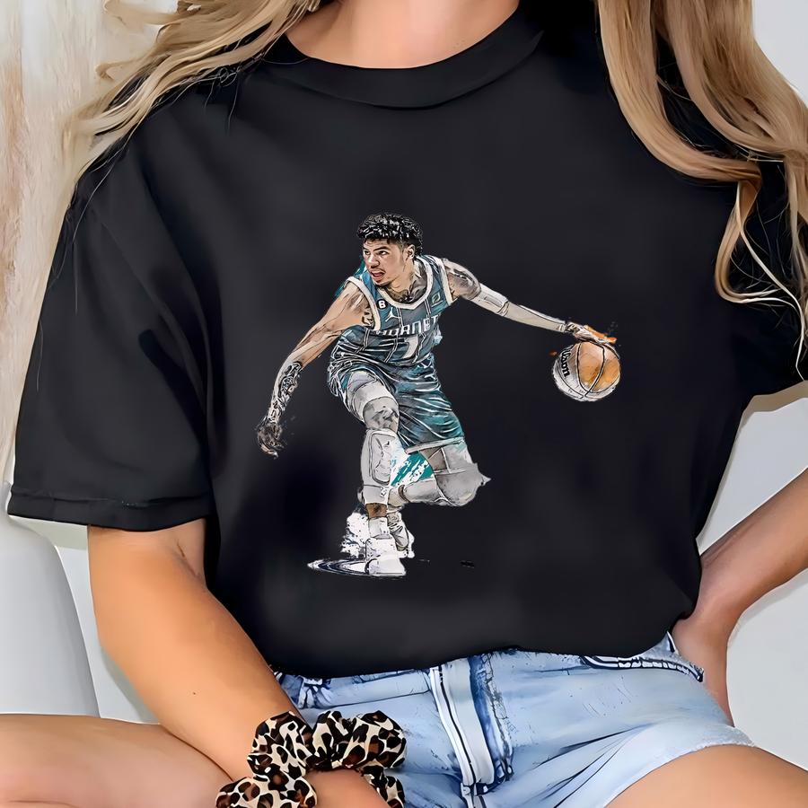 Lamelo Ball Poster Charlotte Wall Art Print Basketball Sports Poster Canvas Print Framed Home Decor H67 Christmas Gift T-shirt