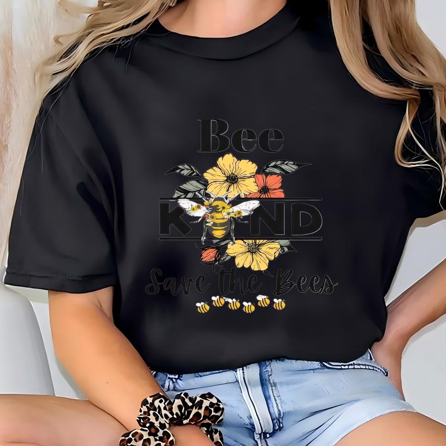 Save The Bees Tshirt Bee Lovers Bee T Shirt Honeybee Tee Pollinator Shirt Bee Shirt, Bee Shirts For Women, Honey Bee Shirt, Honeycomb Shirt T-shirt