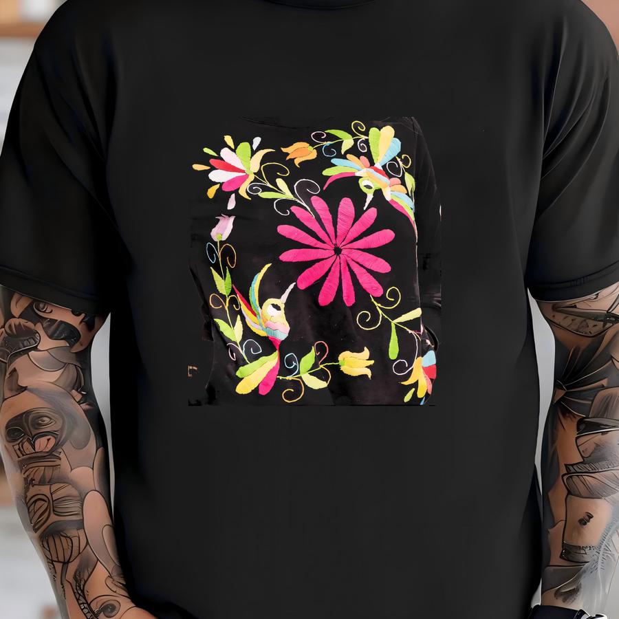 Mexican Floral Sweatshirt. Artisanal Sweatshirt Made In Mexico. Hand Sweatshirt. Traditional Clothing. Ethnic Style. Boho Hippie T-shirt