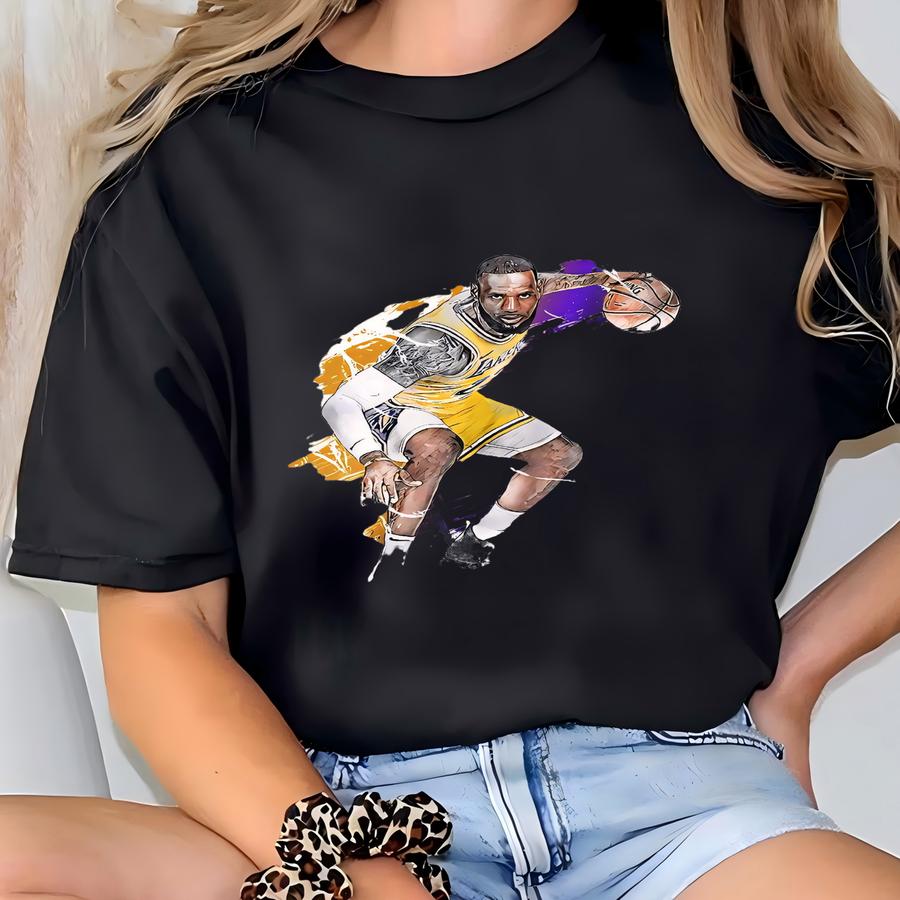 James Poster Wall Art Print Basketball Sports Poster Canvas Print Framed Poster Basketball Poster Home Decor H72 T-shirt