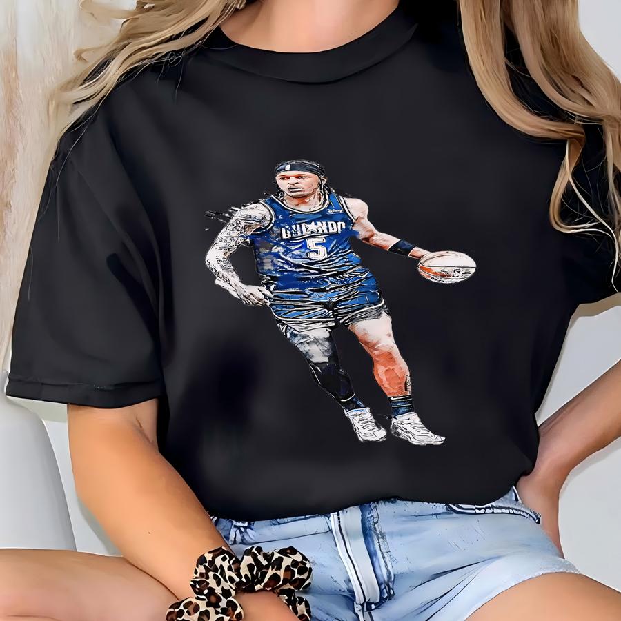 Paolo Banchero Poster Orlando Magic Wall Art Print Basketball Sports Poster Canvas Print Abstract Painting Poster Home Decor H83 T-shirt