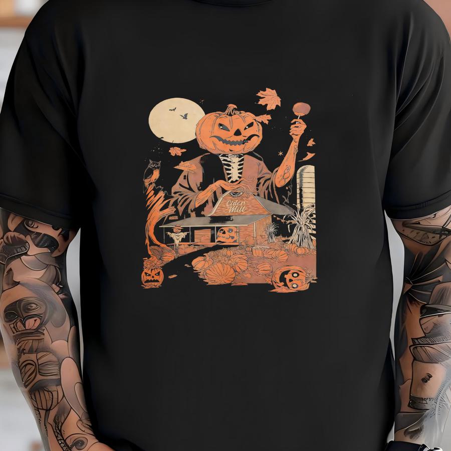 Vintage Halloween Shirt, Halloween Shirt, Funny Pumpkin Shirt, Skeleton Halloween Shirt, Halloween Gift Shirt, Halloween Party Shirt T-shirt