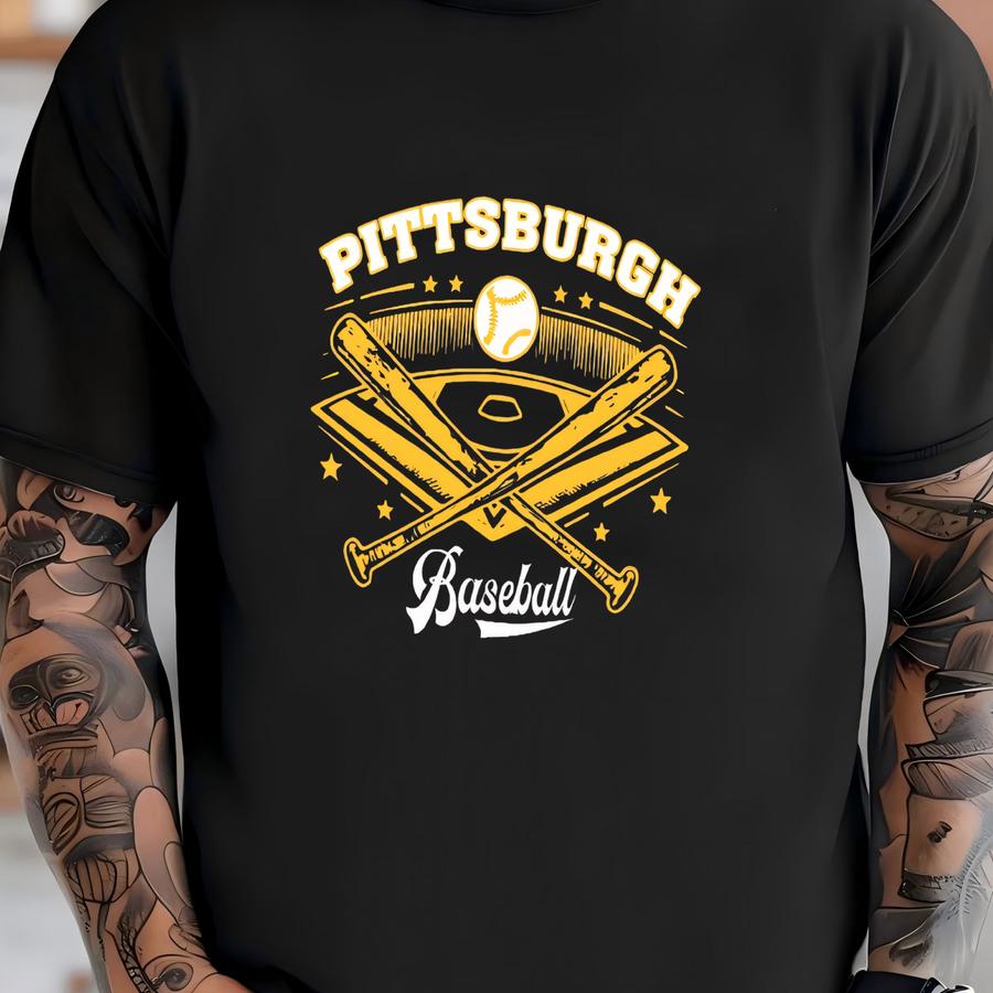 Pittsburgh Baseball Comfort Color Unisex Tshirt, Pittsburgh Baseball Gameday Retro Vintage Style Shirt, Pittsburgh Sports Shirt, For Fans T-shirt