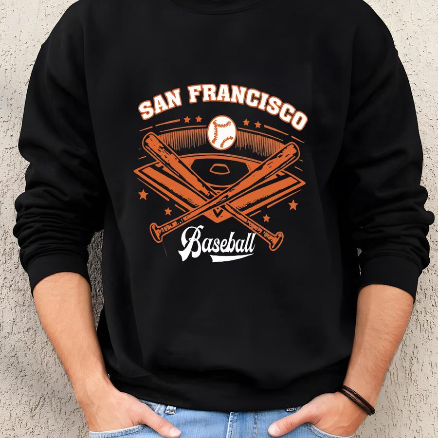 San Francisco Baseball Vintage Comfort Color Unisex Tshirt, San Francisco Baseball Gameday Retro 90s Style Shirt, Sf Sports Shirt, For Fans Sweatshirt