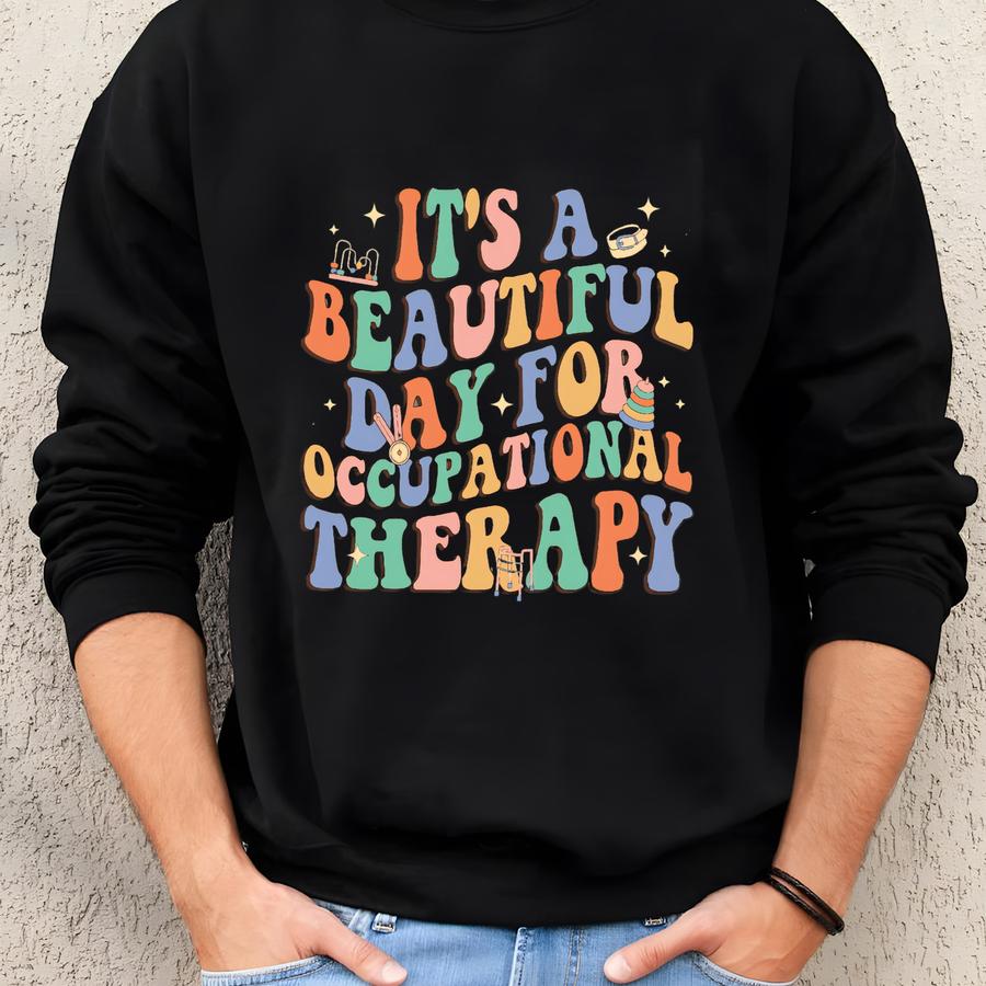 Retro Comfort Retro Occupational Therapy Shirt, Cute Ot Shirt, Special Education Shirt, Funny Therapist Gift, Aesthetic Therapy Shirt Sweatshirt
