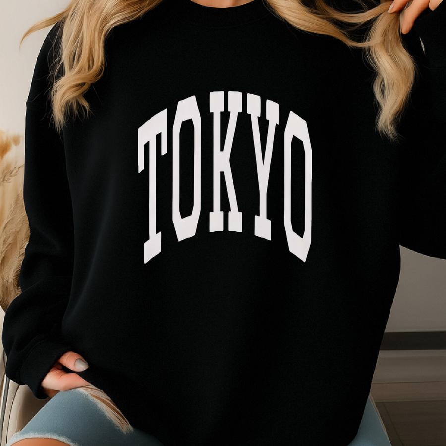 Tokyo Sweatshirt Collegiate Crewneck Sweater Unisex Sweatshirt
