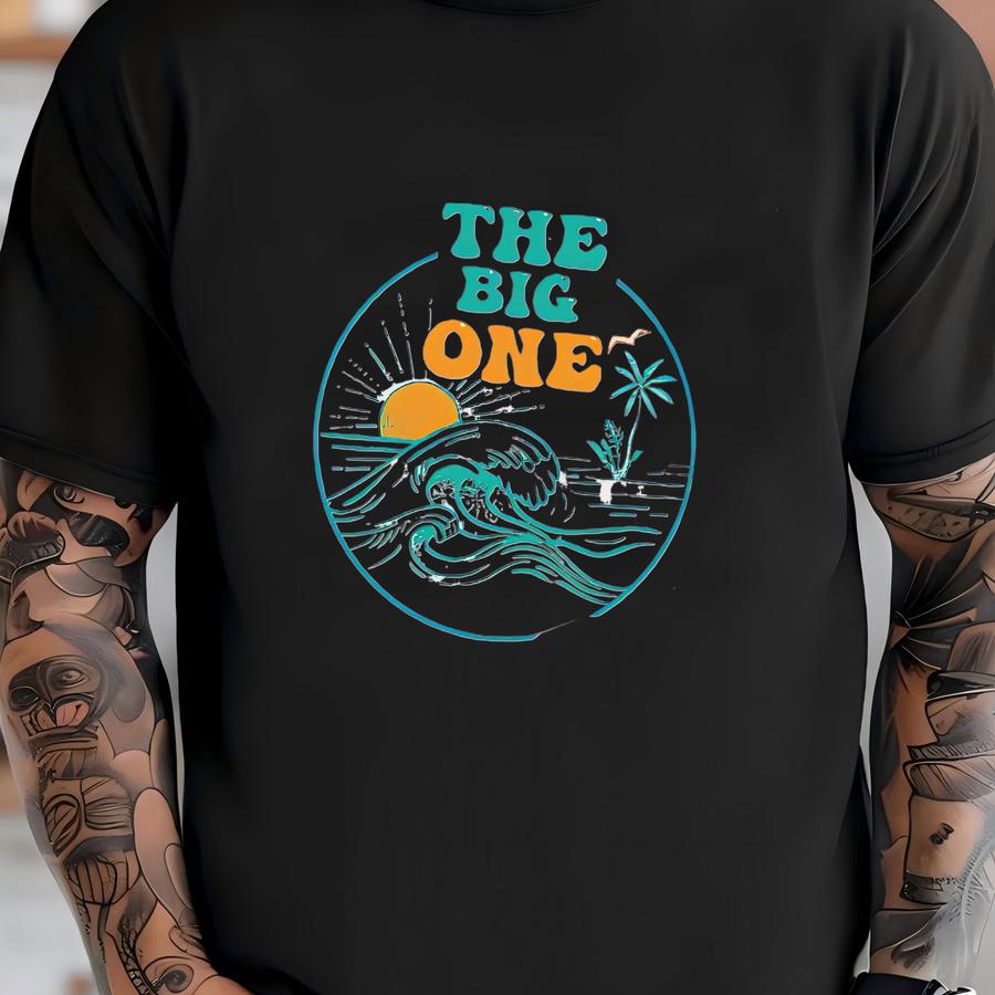 The Big One First Birthday Baby Romper Sweatshirt, Summer Beach 2 Sides, Beach Baby Bodysuit, Newborn Outfit T-shirt