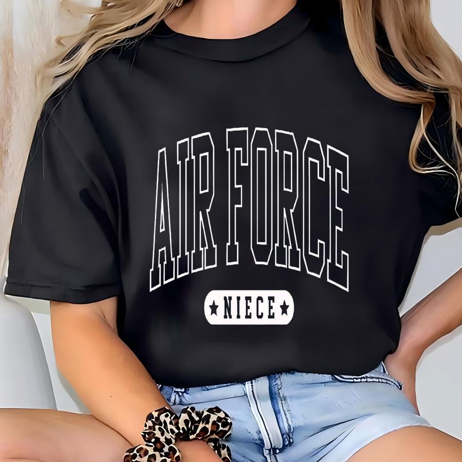Air Force Niece Svg, Png, Dxf, Jpg, Eps, Soldier Home Coming Shirt Sublimation, Proud Air Force Family Matching Graduation Cut File T-shirt
