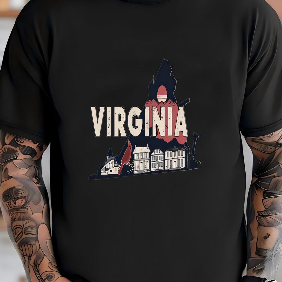 Retro State Of Virginia Shirt, State Of Virginia Shirt, State Shirt, Virginia Shirt, Virginia Lover Shirt, Family Trip Shirt, Travel Shirt T-shirt