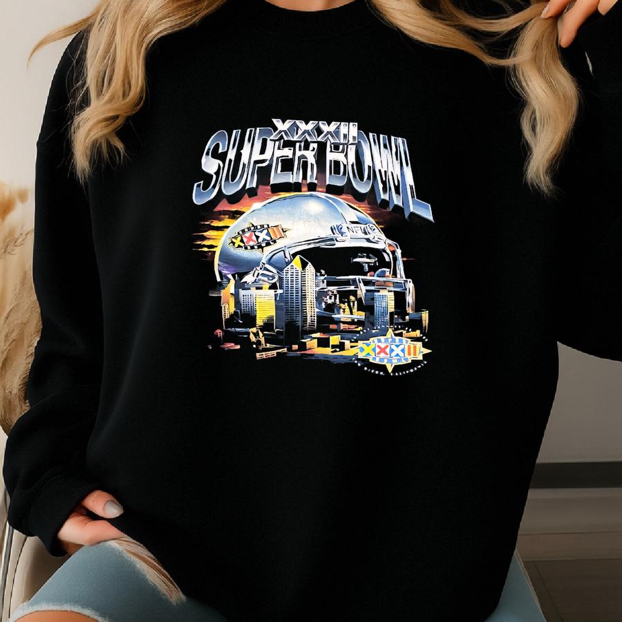 Vintage Super Bowl Xxxii T Shirt Tee Size Xtra Large Xl Football San Diego California Green Bay Denver Broncos 1990s 90s Sweatshirt