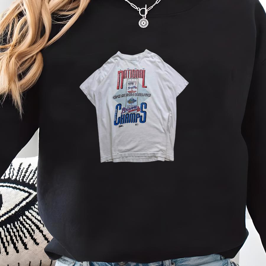 Vintage 90s Atlanta Braves Mlb World Series Champions Graphic T-shirt Sweatshirt