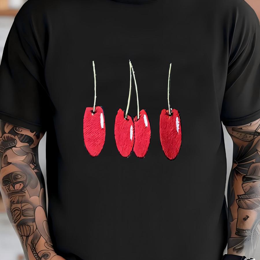 Cherry Hoodie, Fruit, Summer Top, Nature, Beach Outfit, Cute T-shirt