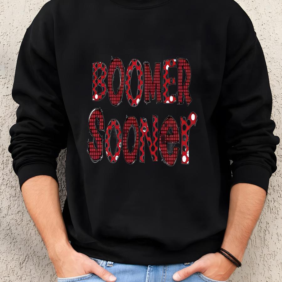 Boomer Sooner - Oklahoma University - Football Sports T-shirt - Ou Sooners - Okie - Football Shirt - Fun Doodle Style Shirt Sweatshirt