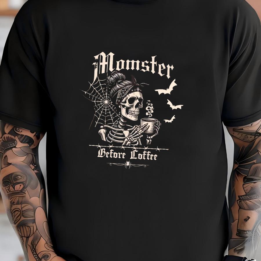 Momster Coffee Sweatshirt, Halloween Mom Sweatshirt, Women Halloween Shirt, Halloween Gifts, Fall Sweatshirt, Funny Halloween Shirt Shirt