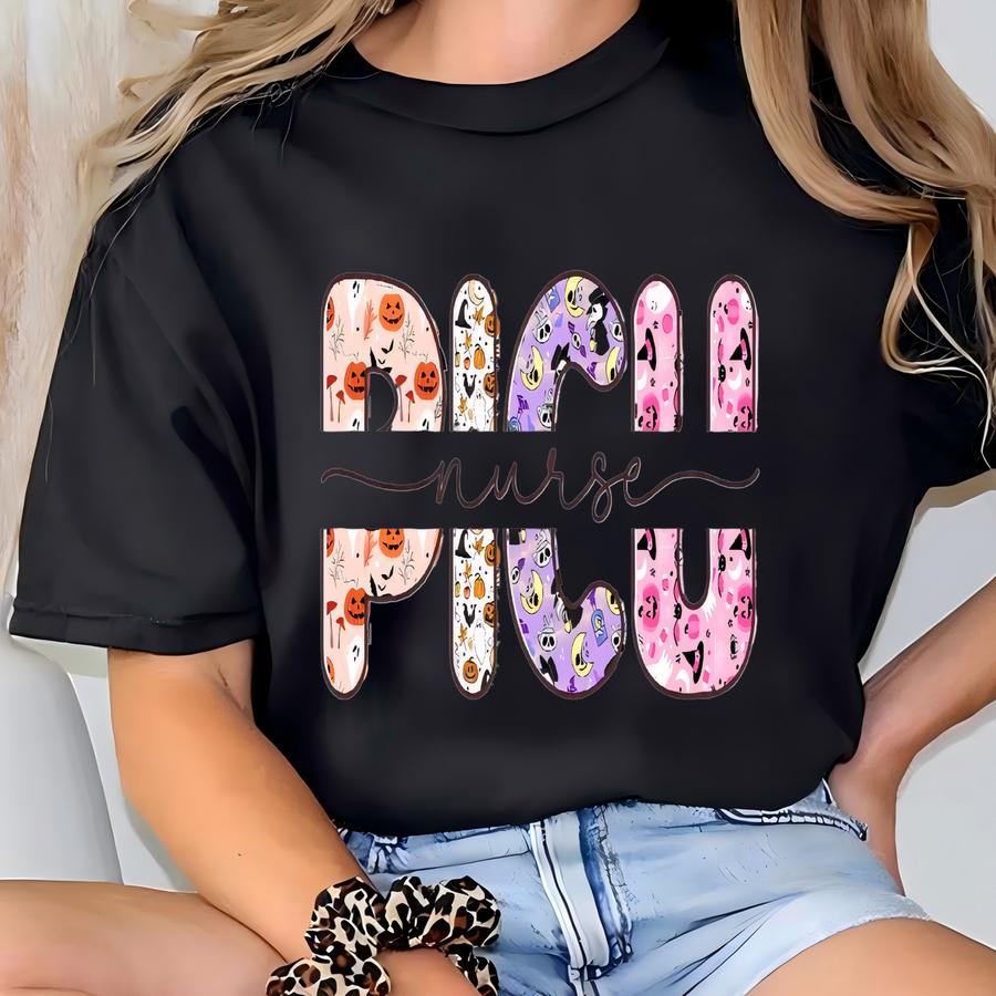 Spooky Picu Nurse Halloween Hoodie: Pediatric Icu Gift T-shirt
