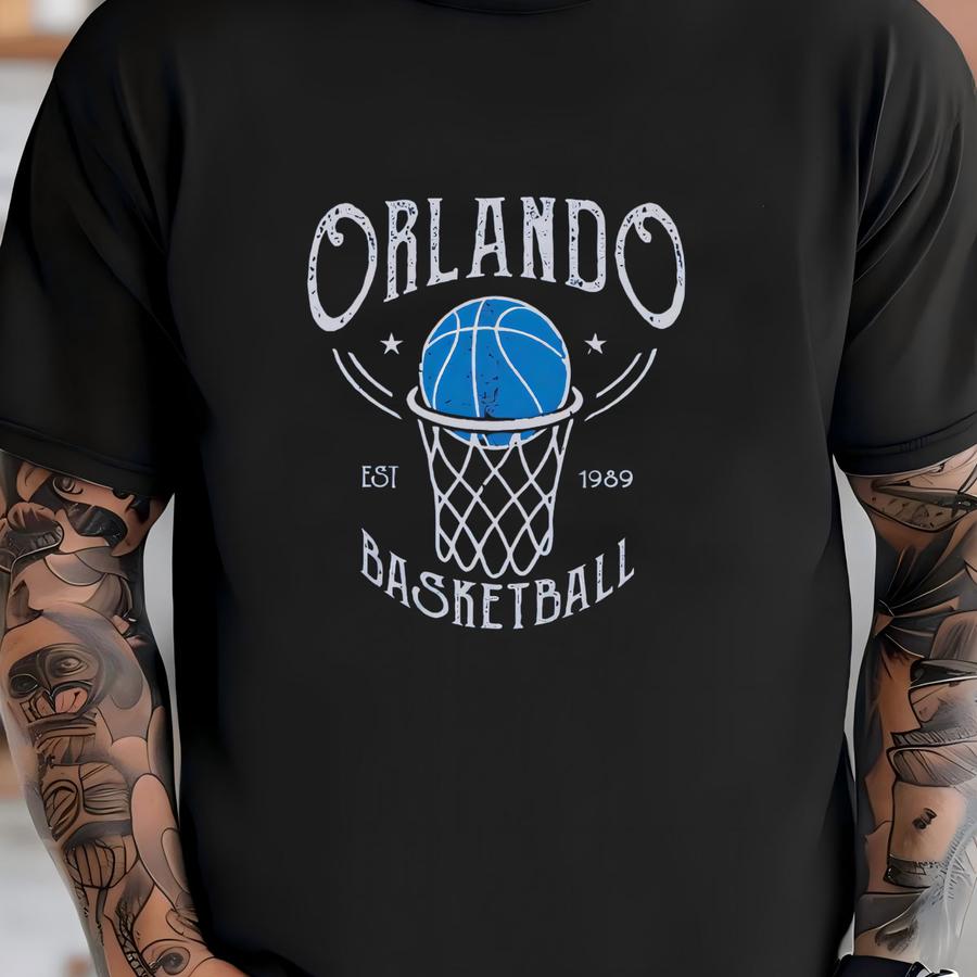 Orlando Basketball Est 1989 Vintage Unisex Royal Blue Sweatshirt, Orlando Basketball Team Gameday Hoodie, Basketball Retro Shirt, For Mom T-shirt