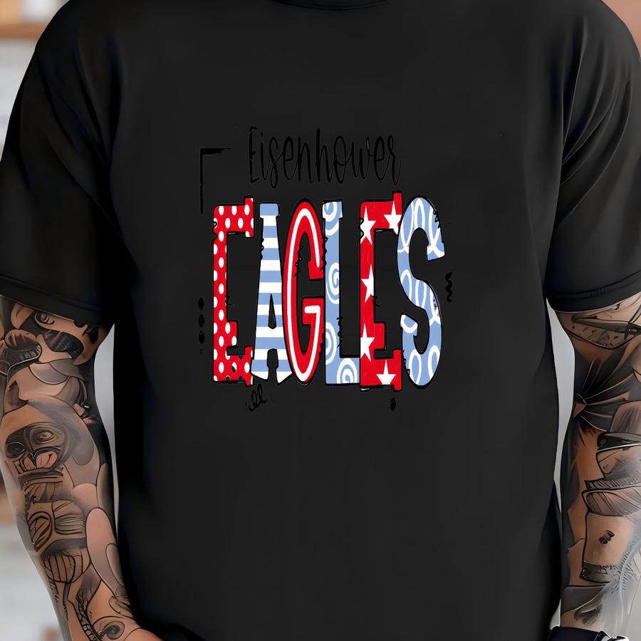 Custom Team Mascot Sweatshirt: Doodle Style, Personalized Colors T-shirt