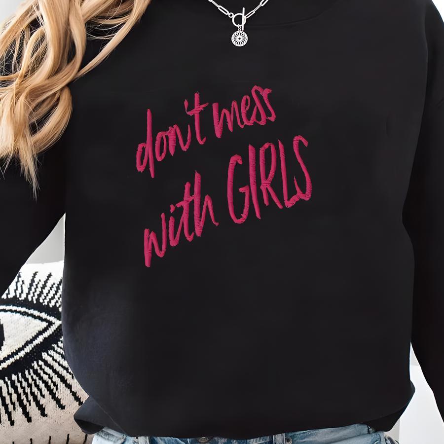 Womens Empowerment Baseball Hat, Girl Power Hat, Don't Mess With Girls Vintage Cotton Twill Cap Sweatshirt