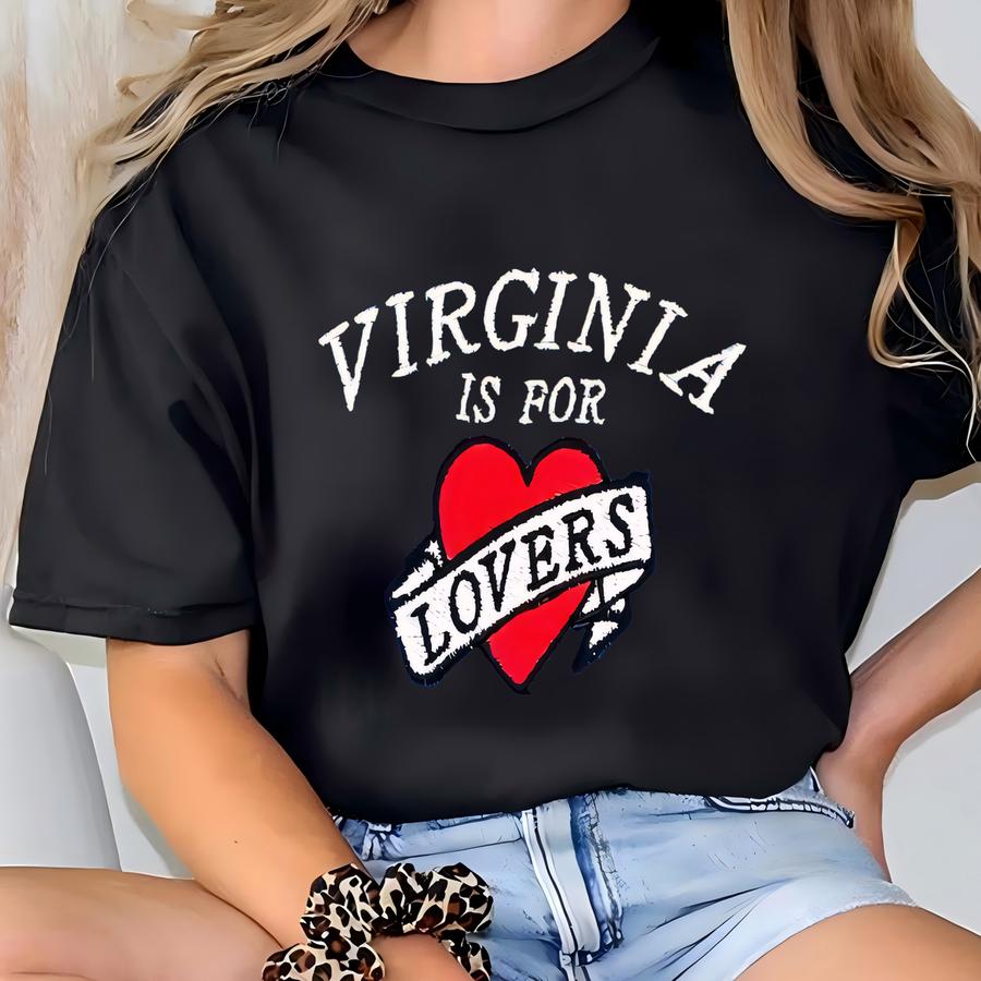 Virginia Is For Lovers, Vintage Sweatshirt , Retro Virginia Crewneck, Heart Pullover, Virginia State Lovers Gift T-shirt