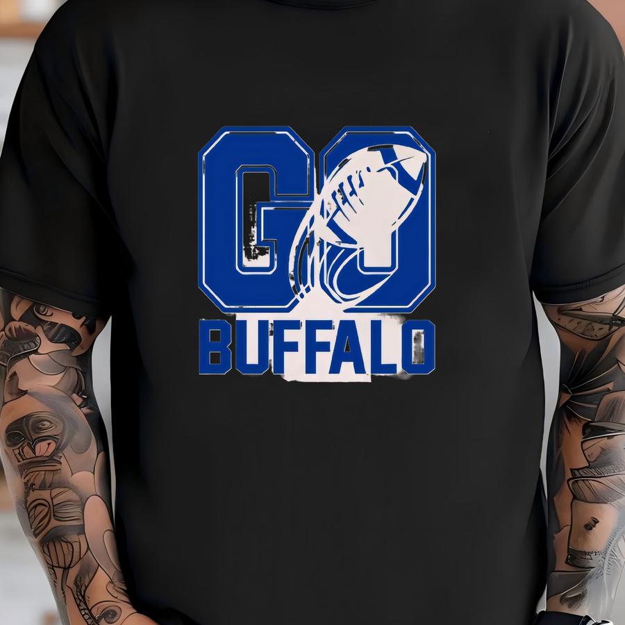 Go Buffalo Football Vintage Comfort Color Tshirt, Buffalo Football Team Unisex Shirt, American Football Gameday Shirt, For Her, For Him T-shirt
