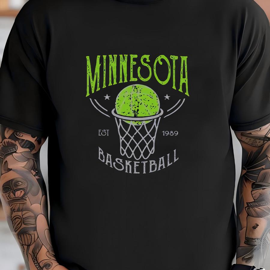 Minnesota Basketball Est 1989 Navy Sweatshirt, Vintage Minnesota Basketball Team Gameday Hoodie, Basketball Retro Shirt, For Dad, For Mom T-shirt