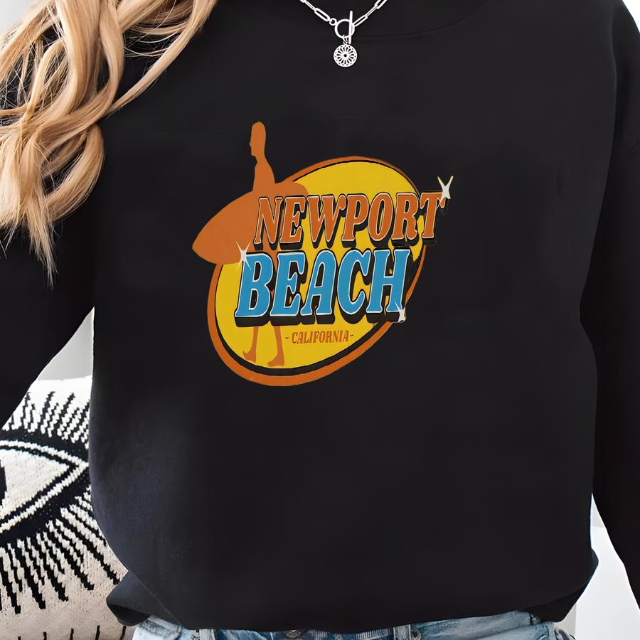 Newport Beach California T-shirt: Retro 70s 80s Style Sweatshirt