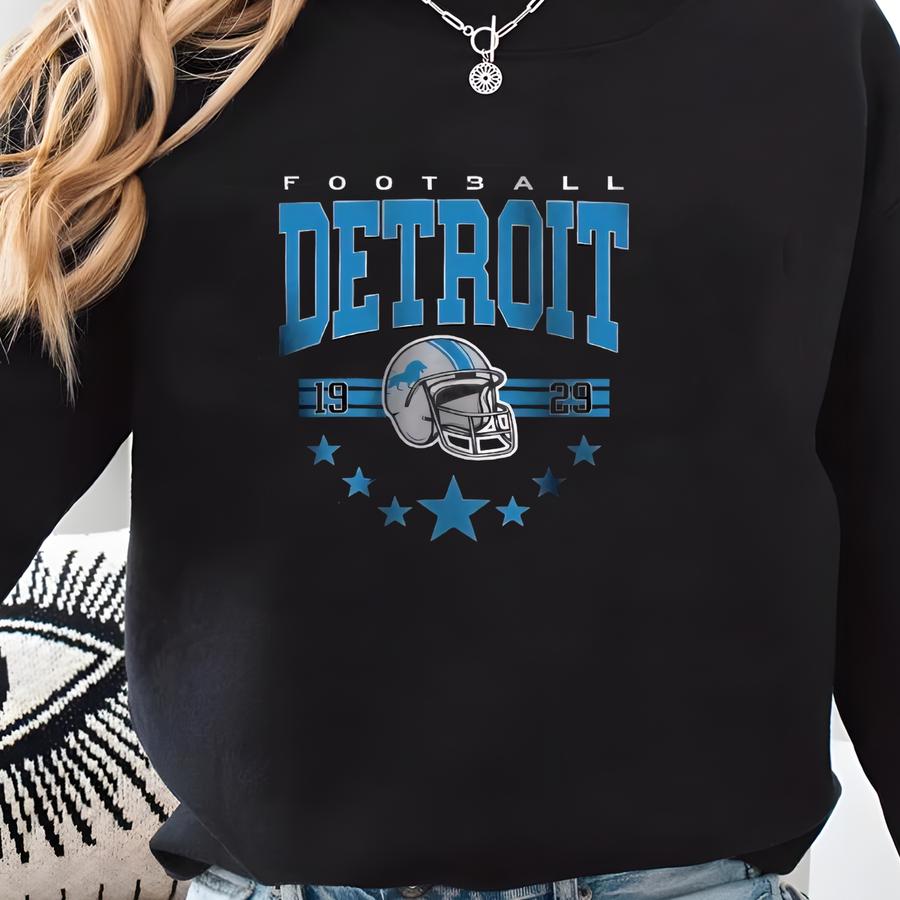 Detroit Football Shirt, Detroit Football Sweatshirt, Vintage Style Detroit Football Shirt, Sunday Football Sweatshirt