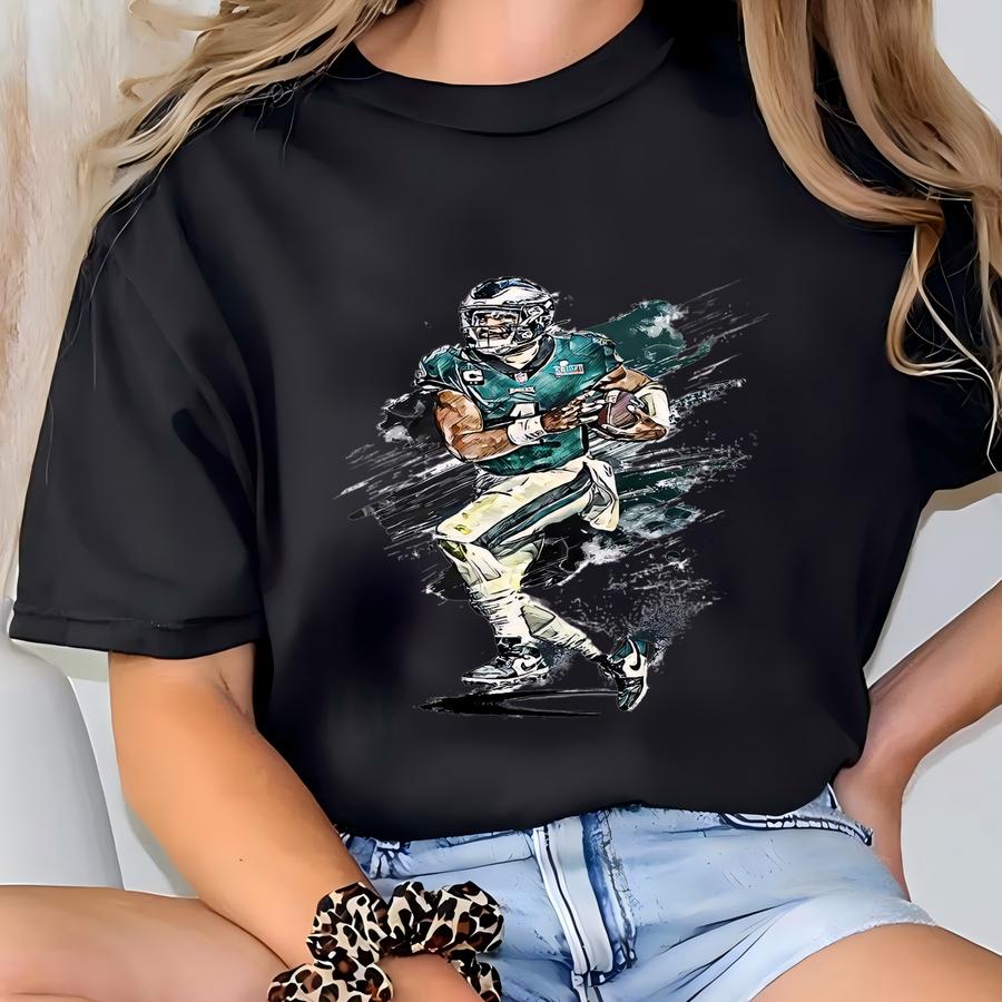 Jalen Hurts Poster Wall Art Print Football Player Sports Canvas Canvas Print Football Poster Home Decor H138 T-shirt