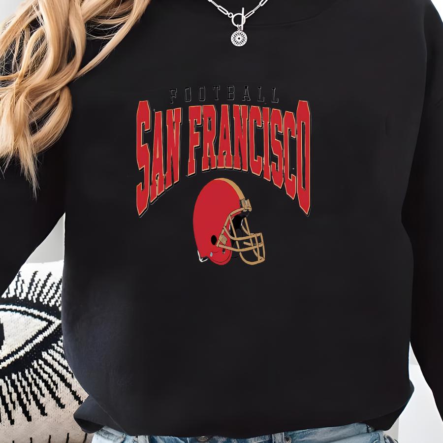 Vintage San Francisco Shirt, Game Day Apparel Football Fan Sport,san Francisco Football Shirt,sunday Shirt, San Francisco Football Fan Shirt Sweatshirt