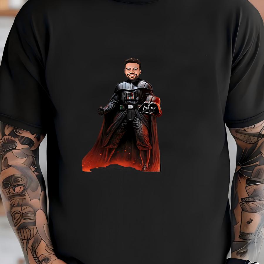 Custom Darth Vader Portrait: Personalized Star Wars Fan Art (digital Download) T-shirt