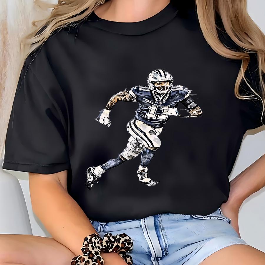 Micah Parsons Poster Cowboys Wall Art Print Football Player Sports Canvas Canvas Print Football Poster Home Decor Man Cave H168 T-shirt