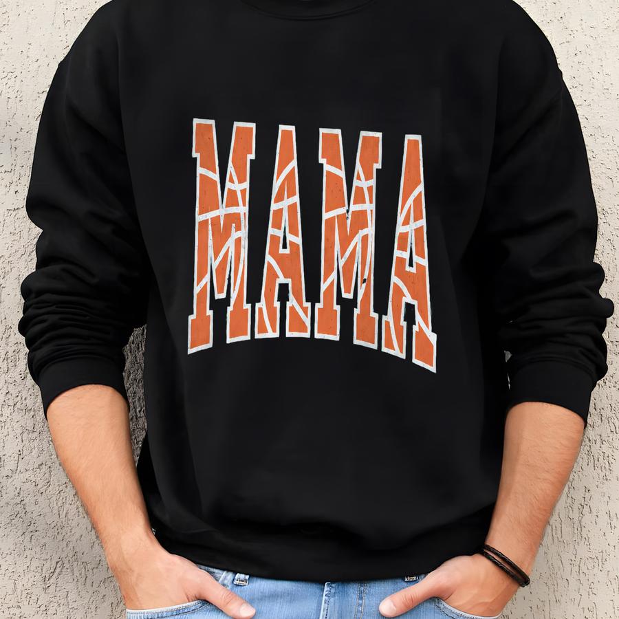® Cute Basketball Mama Sweatshirt, Mothers Day Gift Sweatshirts For Basketball Mom, Gift For Basketball Lover Mom Sweaters Sweatshirt
